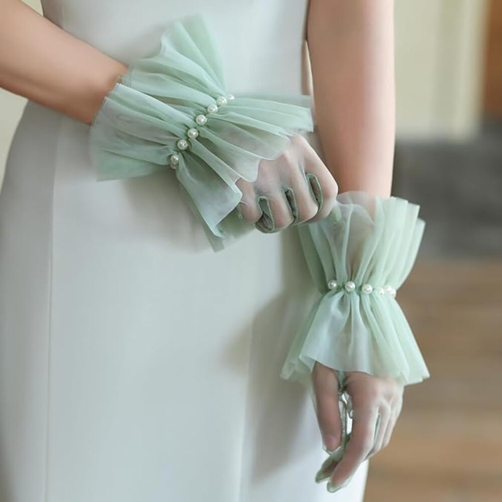 Women's Vintage Short Mesh Gloves
